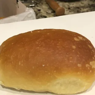 This Kolache has a small Hot Dog