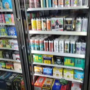 refrigerated beverages in refrigerators