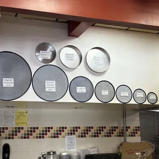 pans on the wall