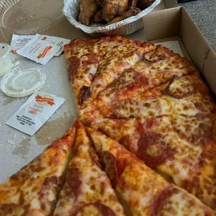 One topping large pep with 8pc lemon pepper