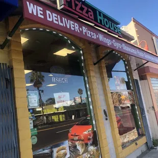 the front of the restaurant