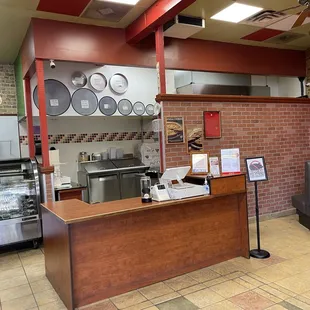 Interior of Richmond Pizza House in Richmond.