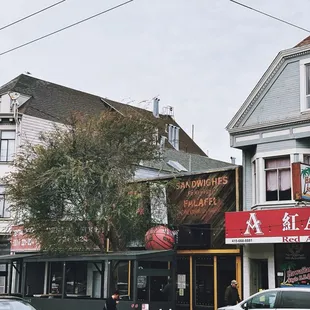 Check out the basketball balloon outside celebrating the NBA All Star Weekend.