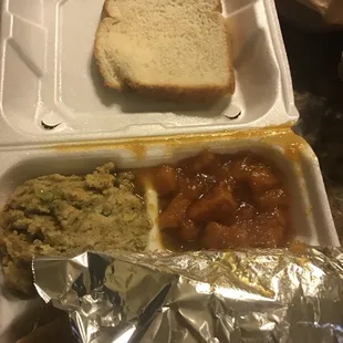 Fried catfish...mmmm good!!! The yams and dressing is on 10!!! Delicious!!!