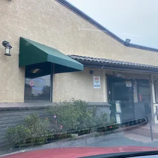 the front of the restaurant