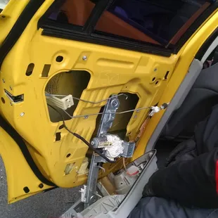 If your door glass is not rolling up or down call us we fix broken regulators