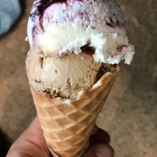 Black raspberry and mocha almond fudge!