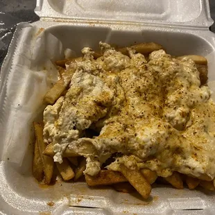 Crabby fries are yummy