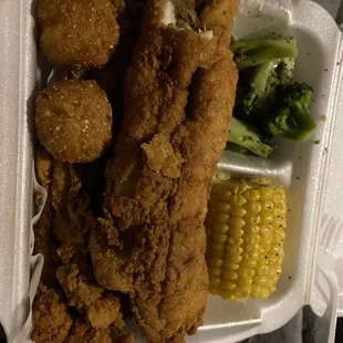 4pc fried whiting dinner was delicious.