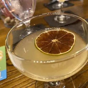 a close up of a drink in a glass