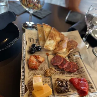 Personal charcuterie plate