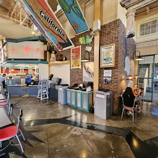 the interior of a restaurant