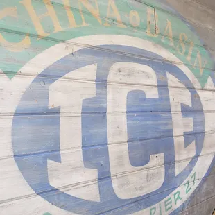 a close up of a sign
