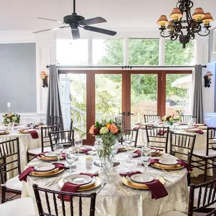 Wedding set up in the Carriage House