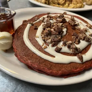 Short stack of Red Velvet Pancakes (special)