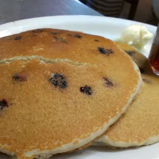 Orange-Rice Flour Pancakes w/ Blueberries