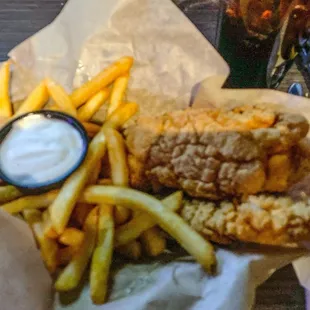 Chicken tenders and fries