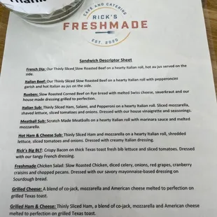 Sandwich descriptions  (4/3/2021)