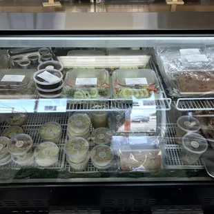 Pasta salad, meatballs, salads, banana bread