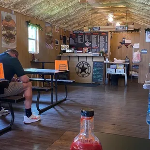 the inside of a restaurant