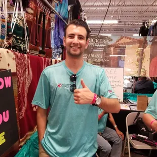 Robert Rickert at the Gathering of Nations Pow Wow