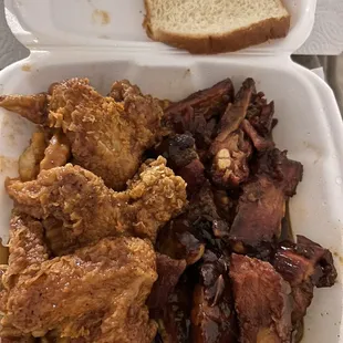 Pork Tip and 3 WING Combo