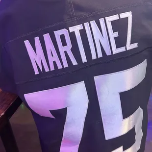 the back of a football jersey