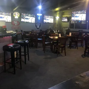 Big Screens all over.