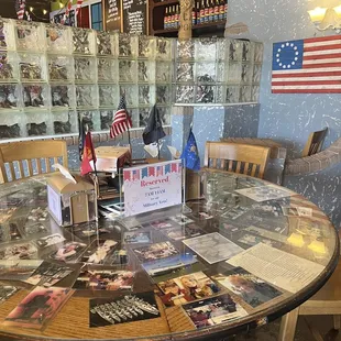 a table full of items