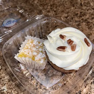 Carrot Cupcake / Lemon Bar