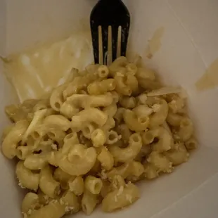 Half order of garlic macaroni and cheese.
