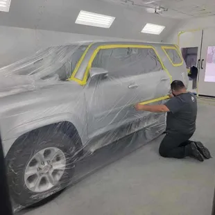 Our technician Andy prepping this one for paint