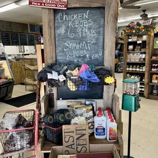 a display of items for sale