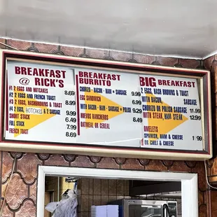 8/10/24 breakfast menu