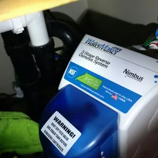Under sink water filter install.