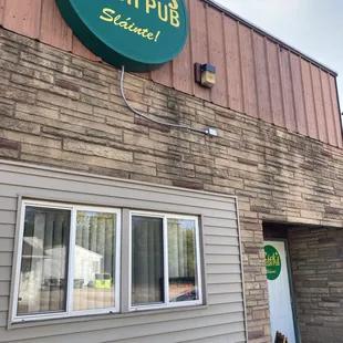 the front of the building