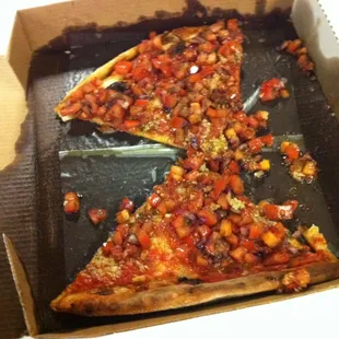 Yes, this is an actual pizza that Rick's delivered to my house.  Take my advice, don't order the "Capri" pizza...gross