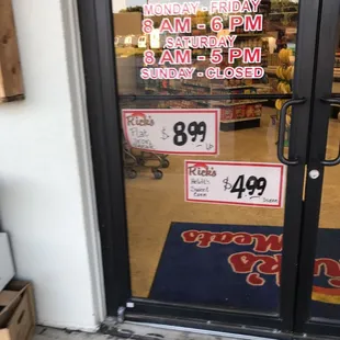 the door to the store