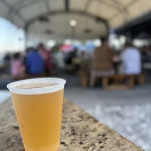 Beer and outdoor seating