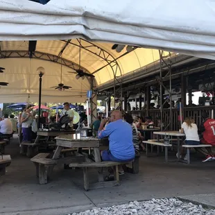 Outside patio seating