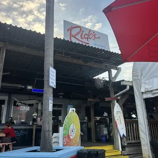 outside