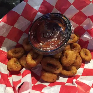 Calamari and cocktail