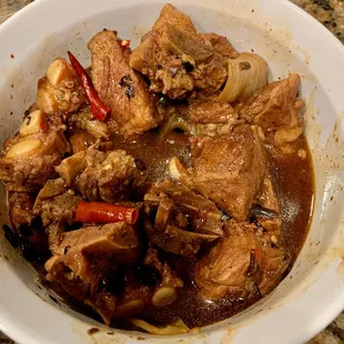 Take-Out: Short Ribs Sautéed in Black Bean Sauce! Delicious!