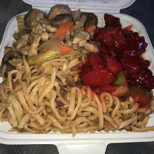 Chicken Chow Mein mushroom chicken sweet and sour pork