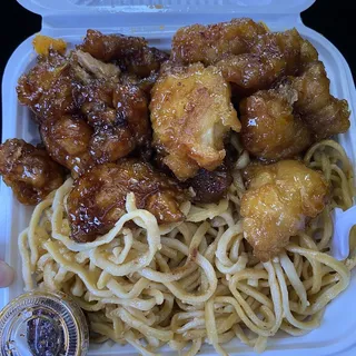 Grill Chicken with Garlic noodles