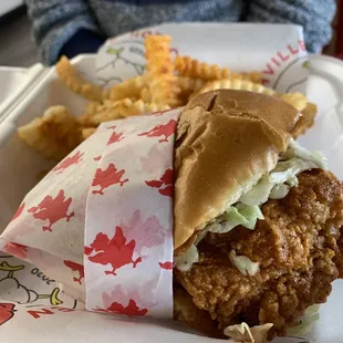 The Sando sandwich and fries