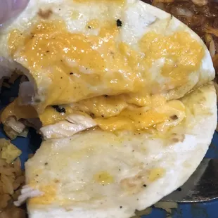 &quot;Quesadilla&quot; with chicken