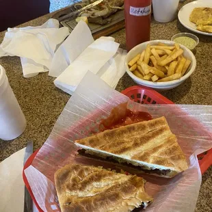 Breaded Steak Sandwich French Fries Tostones Palomilla Steak