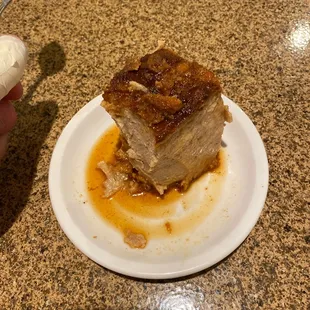 Bread pudding.  Not my favorite but I tried it.