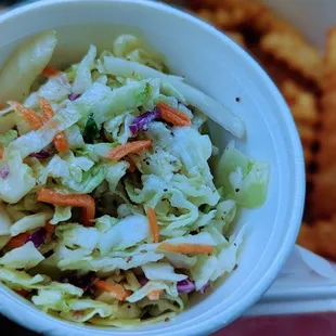 Vinegar slaw is a pass for me